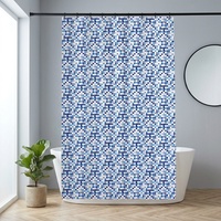 Rideau de douche classique en PEVA 1,83 x 1,83 m, imperméable, anti-moisissure, séparation sec/humide pour la conservation de la chaleur, pour salle de bain domestique