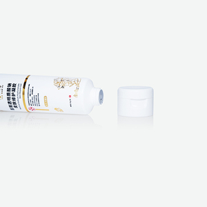 Tube souple blanc en PE vide avec bouchon à clapet pour gel réparateur cutané médical, emballage pour pommade et soins topiques de la peau - Product Image 3