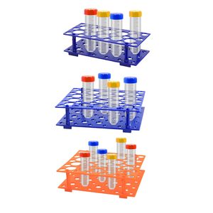 ชั้นวางหลอดทดลอง 28 ช่อง แบบถอดประกอบได้ ทำจากพลาสติก PP สีส้ม สำหรับหลอดปั่นเหวี่ยงขนาด 10 มล. 15 มล. 50 มล. - Product Image 6