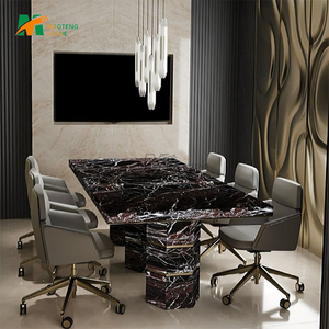 Mesa de Comedor de Piedra Natural de Travertino, Estilo Italiano Moderno, Personalizada para Conferencias, de MT STONE - Product Image 6