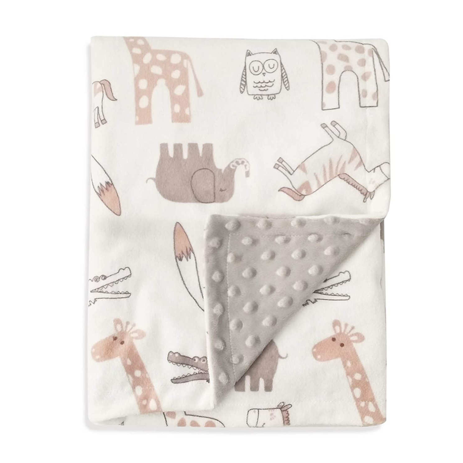 Benutzer definierte Muster Super weiche Baby decke Minky Double Layer Dot Printed Empfangen von Minky Decken