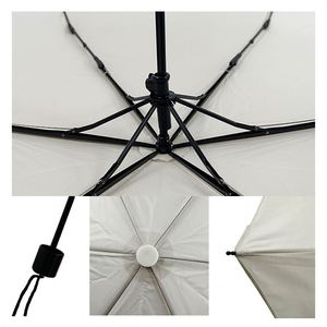 Paraguas de Viaje Moderno de Fibra de Vidrio con 6 Varillas y Apertura Manual, Protección Solar y contra la Lluvia - Product Image 3