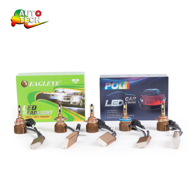 Factory Direct High Power CANBUS LED H4 H1 H7 H11 9005 Car Headlight Bulb Waterproof IP68 6500K 3570 EMC FCC N13 Series