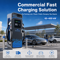 Borne de recharge rapide DC pour véhicules électriques 160 kW double GB/T, à poser au sol, 200-1000 V, IP55, station de recharge commerciale pour véhicules électriques, pour recharge publique, OEM ODM
