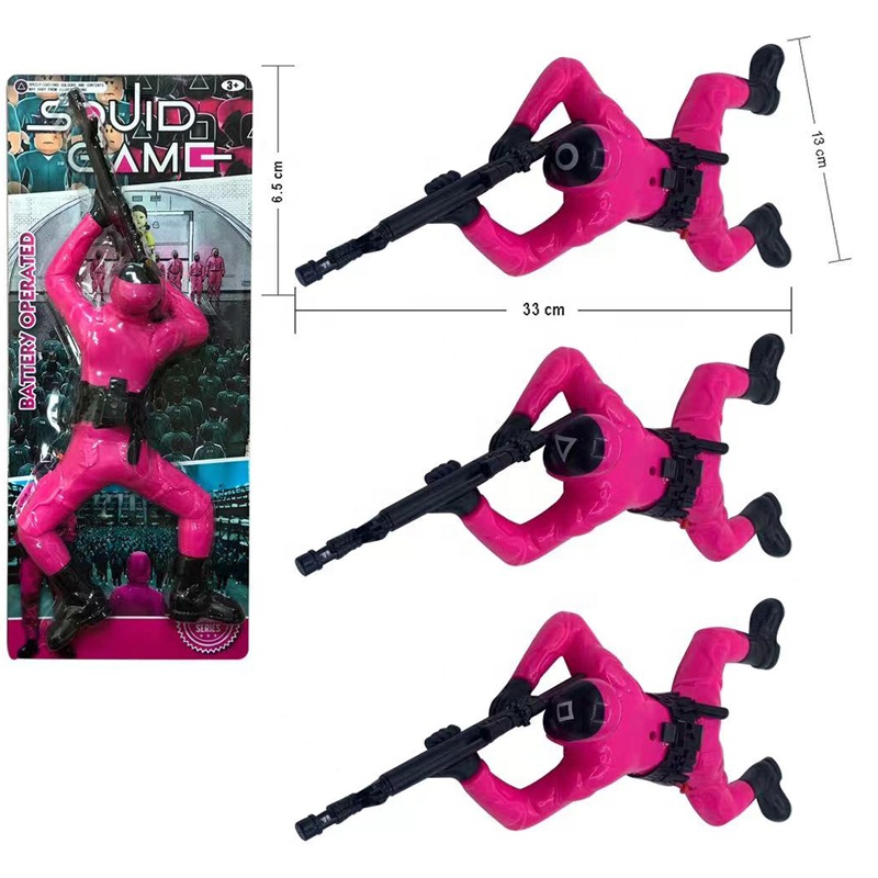 New electric plastic Military climb soldier battery operated toy with light and sound Squid game toy