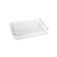 Boîte de rangement empilable pour réfrigérateur, en PET transparent sans BPA, organisateur de réfrigérateur, boîte de rangement pour économiser de l'espace, conteneur de cuisine OEM