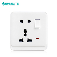 Interrupteur mural électrique double pôle en plastique de taille 90*86, prix d'usine Shinelite, interrupteur de cuisinière 45A pour cuisine et salon