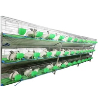 Cage à lapins commerciale galvanisée à chaud, épaissie et à structure renforcée, facile à nettoyer
