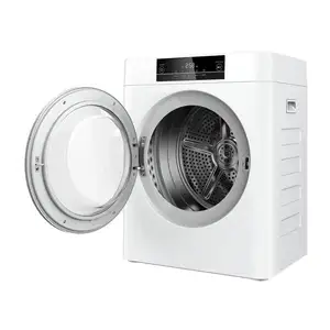 Máquina de lavar roupa 8kg, máquina de lavar roupa dianteira multifuncional, máquina de lavar roupa/secador, tambor branco