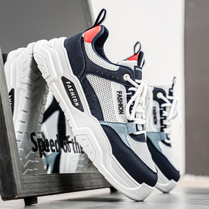 Chaussures décontractées en cuir et toile pour hommes, nouvelle mode, avec logo personnalisé, pour l'extérieur, baskets de loisirs en maille pour hommes, vente en gros 2026 - Product Image 6