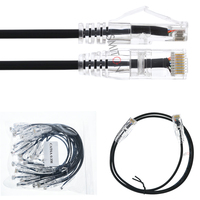 Kabel Patch Cord Ethernet UTP Cat6 Cat6A Ultra Tipis dan Ramping RJ45 Kabel Jaringan Cat 6 6a Tipis