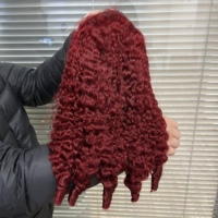 Perruque Cheveux Humains Burmese Bouclés Glueless 99j Couleur Naturelle Cheveux Vietnamiens Bruts 13x4 Lace Front Densité 180% pour Femmes Noires