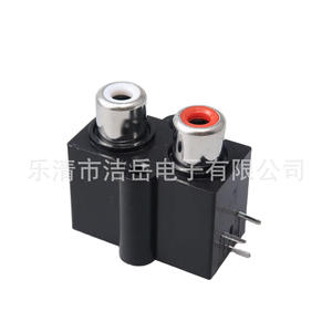 Conector RCA Doble de 6mm para Montaje en Panel, Aislamiento Negro, Conector de Audio y Video de 2 Pines, Modelo 2 - Product Image 3