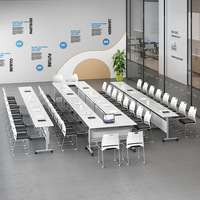 Table de formation à panneaux au design moderne, pliable et mobile, pour bureau, hôpital, salle de conférence