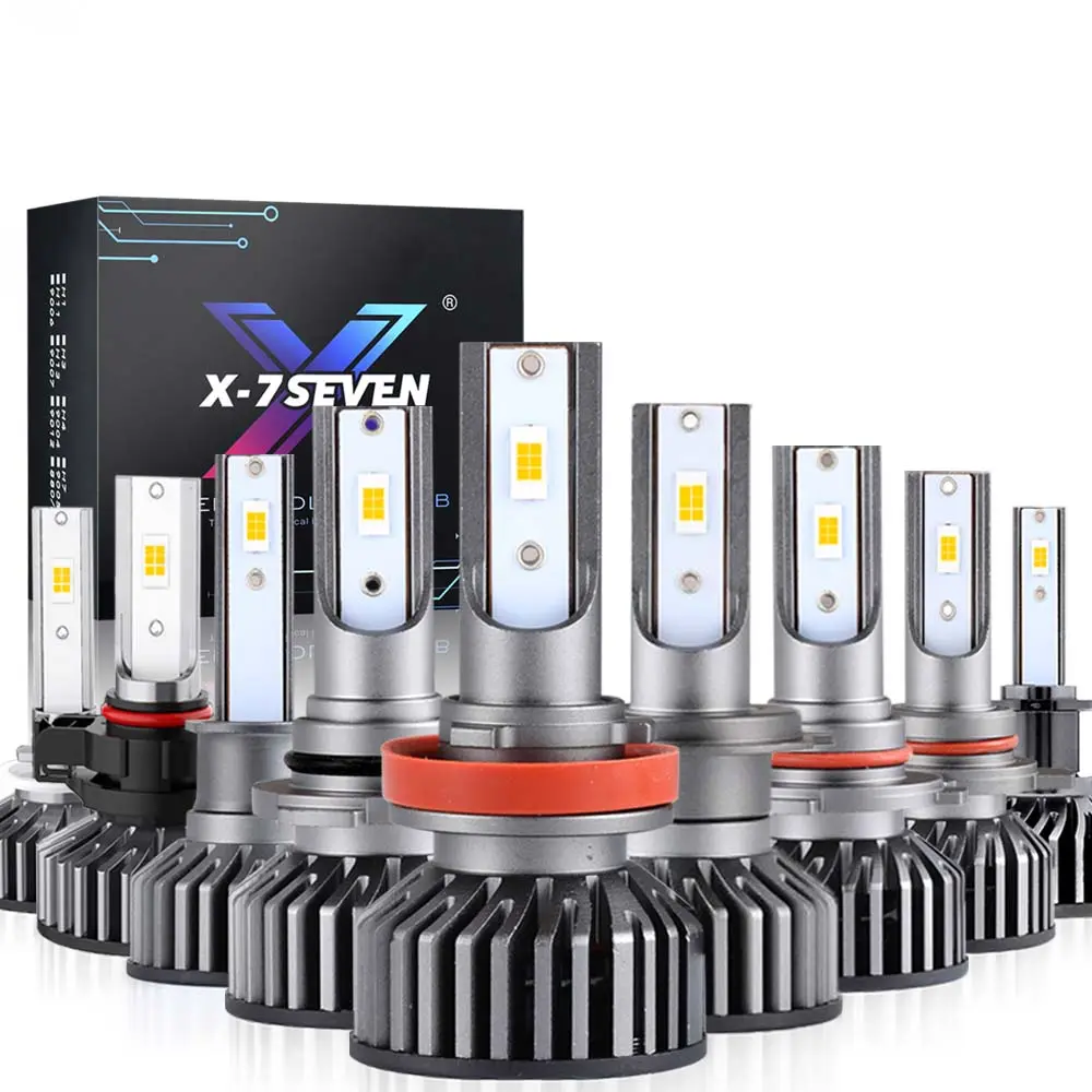 Pabrik X-7SEVEN grosir X-F2 3000K Harga terbaik bohlam Led otomatis 12V daya tinggi H13 H1 H4 H7 9005 9006 H11 H15 lampu Led mobil