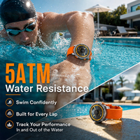 SENBONO MAX88 Outdoor Smartwatch aus Zinklegierung, 470mAh, GPS, Kompass, 5ATM, KI-Frage-und-Antwort-Funktion, Fitness-Tracker, Multifunktionale GPS-Smartwatch für Herren
