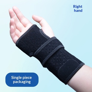 Attelle de poignet réglable enveloppante pour adulte avec double plaque de soutien en aluminium, protection de la paume en polyester pour le fitness, le sport et l'extérieur - Product Image 1
