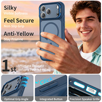 Funda Magnética Antigolpes para Teléfono con Soporte Plegable, Protector de Cámara y Cubierta Protectora Antideslizante para iPhone 17 18 Pro Max
