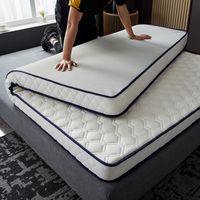 Matelas en Latex de Luxe Épais 9 cm pour Lit Simple ou Double, Adulte, Étudiant, Enfant, en Mousse à Mémoire de Forme et Latex Santé