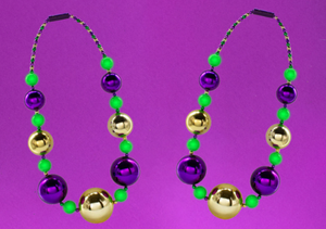 卸売ゴールドグリーンパープルビーズネックレスカラフルなLEDライトアップ大型チェーンビーズネックレスカーニバル活動用 - Product Image 5