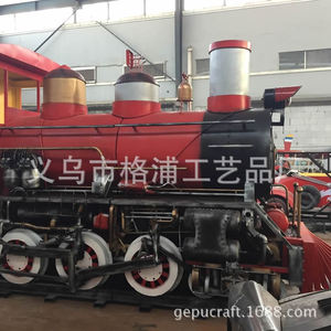 Modèle de locomotive à vapeur en métal sur mesure, échelle 1:1, grande sculpture décorative extérieure commerciale, tête de train, supporte 500 kg - Product Image 4