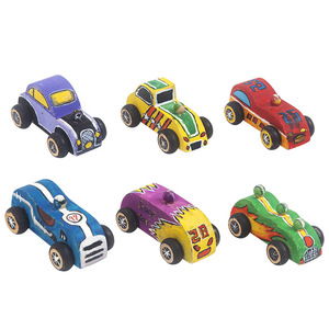 EDULAND Boîte cadeau écologique inachevée personnalisée Casse-tête à chevilles Éducation des enfants DIY Dessin <span class=keywords><strong>Peinture</strong></span> Voiture <span class=keywords><strong>Kit</strong></span> Jouets Âges de 24m + - Product Image 2