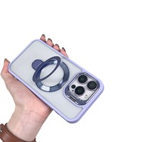 Coques de téléphone avec film de protection d'objectif pour iPhone 18 Pro Max, coque magnétique à double support pour iPhone 15 Pro Max, 16, 17