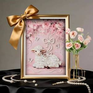 Décoration murale personnalisée en gros pour la maison, peinture diamant DIY, perles, cristaux de forme régulière, sujets animaux - Product Image 1