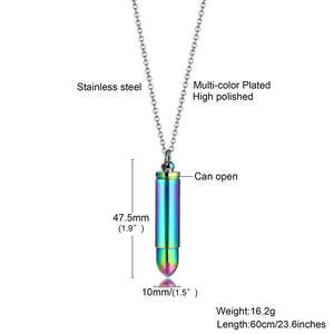 Collar con Colgante de Bala de Acero Inoxidable para Hombre, Chapado en Oro de 18k, Antideslustre, con Cadena, de Moda - Product Image 6