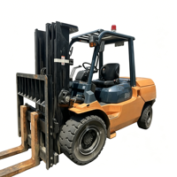 Forklift Diesel Bekas 5 Ton 8F Jepang, Hydraulic Side Shifter, Ban Solid, Mesin Isuzu, Tiang 3 Tahap, Tinggi 4.5 Meter, FWD