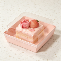 Boîte en carton avec couvercle transparent pour mariage, muffins, sushis, pâtisseries, cadeaux ou présentation alimentaire