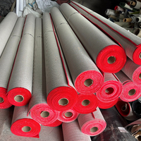 Tapis en polypropylène rouge de 10-12 mm d'épaisseur, insonorisant, ignifuge, écologique, durable, résistant à l'usure, pour hôtels et murs