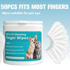 ผ้าเช็ดทำความสะอาดนิ้วสำหรับสัตว์เลี้ยงผ้าเช็ดทำความสะอาดตาแบบอ่อนโยนไม่ระคายเคือง50ชิ้นเหมาะสำหรับใช้ในบ้านหรือใช้ในการเดินทาง - Product Image 6