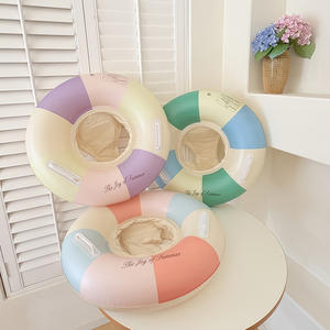 Flotador de Bebé Retro con Bloques de Color y Asa, Asiento Inflable Engrosado para Piscina y Parque Acuático, para Niños de 1 a 5 Años - Product Image 2