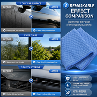 Serviette de voiture en microfibre absorbante à séchage rapide, tissu de nettoyage gaufré 40x40, chiffon de polissage pour vitres, sans peluches pour le detailing automobile