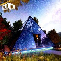 Serre en verre en alliage d'aluminium, maison de jardin portable en forme de pyramide, tente yourte en verre à prix d'usine bas