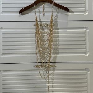 Da donna elegante reggiseno di perle con catena per il corpo di <span class=keywords><strong>perla</strong></span> gioielli alla moda reggiseno di perle da spiaggia accessori per il corpo - Product Image 3