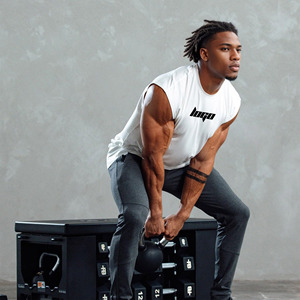 Canotta da <span class=keywords><strong>Uomo</strong></span> Traspirante per Allenamento, Bodybuilding, Corsa, in Cotone, Personalizzabile, Disponibile in Magazzino - Product Image 4