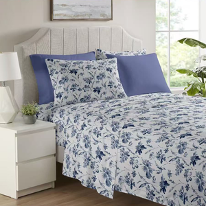 Ensemble de draps de lit <span class=keywords><strong>pas</strong></span> <span class=keywords><strong>cher</strong></span> de 6 pièces, ensemble de draps ajustés au toucher doux pour 3 personnes, ensemble de draps de lit de 6 pièces avec 4 taies d'oreiller - Product Image 4