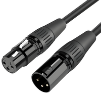 Câble de microphone XLR Mindpure 1m, 3 broches mâle-femelle, câble audio blindé tressé avec gaine en PVC pour mixeur, haut-parleur, studio