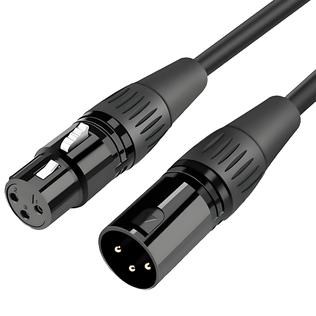 Mindpure 1m XLR Microphone Cable 3 Pin Male to Female Audio Cable Braided Shielded PVC Jacket for Mixer Speaker Studio