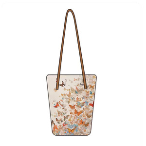 2025 Mới Mùa Hè phụ nữ vải Tote Túi xách hoa in vải Tote Túi mua sắm với dây kéo túi mỹ phẩm - Product Image 4