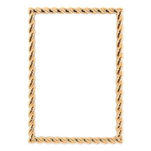 Cadre photo nordique doré à bordure tressée, cadre métallique de luxe à bordure câblée, cadre décoratif pour photos, à poser au mur ou sur table, pour certificats - Product Image 1