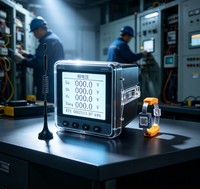EASTSONG ES600E Monitor de Temperatura Inalámbrico de 12 Canales, Medidor de Energía Trifásico Clase 0.5S, Armónicos 2-31, 6A, 4DI, 2DO, RS485 Modbus