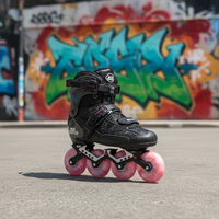 Patins à roulettes professionnels en fibre de carbone Black Wukong, patins en ligne freestyle, patins de slalom de niveau compétition pour adultes et enfants