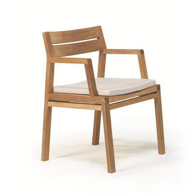 Chaise de salle à manger (teck importé) en bois massif