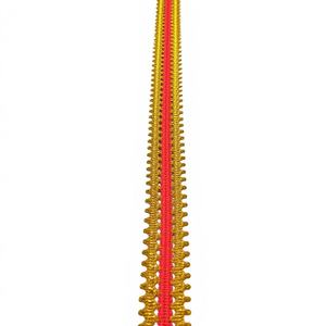 Ribete de Encaje Rojo Dorado de Alta Calidad para Prendas, Zapatos y Bolsos - Decoración de Moda Nupcial Ecológica (Poliéster/Algodón) - Product Image 1