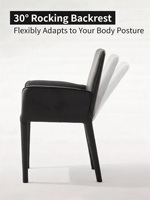 Chaise de salle à manger ergonomique minimaliste moderne italienne sans accoudoirs, entièrement rembourrée, dossier en cuir écologique, silencieuse pour la maison