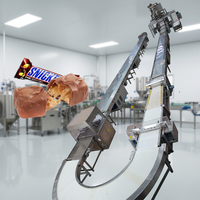 Ligne de production entièrement automatique de barres chocolatées Snickers, machine de formage de barres énergétiques protéinées avec tunnel de refroidissement