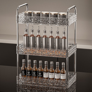 Plastik Mobil <span class=keywords><strong>4</strong></span> Katlı Depolama Kitaplık Rafı Oturma Odası için Ağır Hizmet Tipi Tekerlekli Raf Ünitesi - Product Image 3